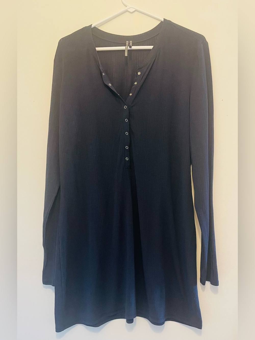 Anthropologie Black Long Sleeve Mini Dress Size XL Like New